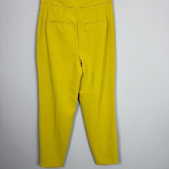 EXPRESS | Chartreuse Green Super High Rise Ankle Dress Pants Women’s Size 2 - Picture 8 of 11